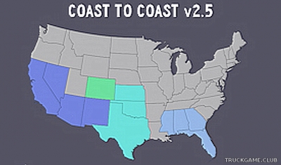 Мод "Coast to Coast v2.5" для American Truck Simulator