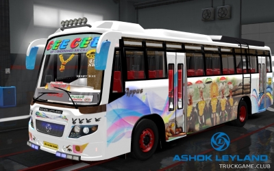 Мод "Ashok Leyland Viking Cee Cee Skin" для Euro Truck Simulator 2