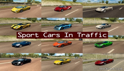 Мод "Sport Cars Traffic Pack v1.1" для Euro Truck Simulator 2