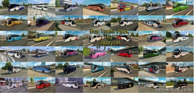 Мод "Bus traffic pack by Jazzycat v4.4" для Euro Truck Simulator 2