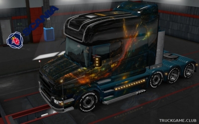 Мод "Scania T Longline Kosmos Skin" для Euro Truck Simulator 2