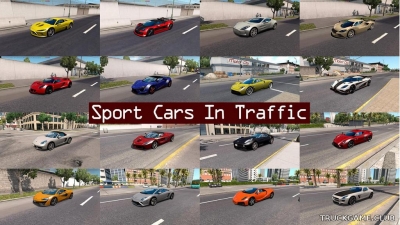 Мод "Sport Cars Traffic Pack v1.2" для American Truck Simulator