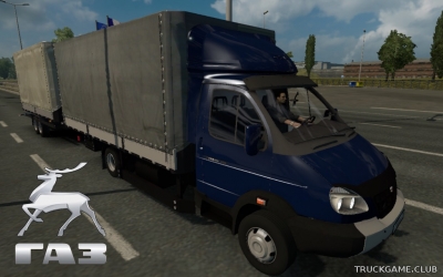 Мод "ГАЗ Валдай с прицепом" для Euro Truck Simulator 2