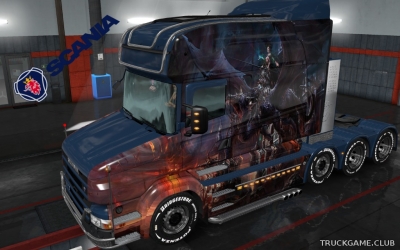 Мод "Scania T Longline Veverna and Girl Skin" для Euro Truck Simulator 2