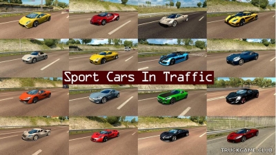 Мод "Sport Cars Traffic Pack v1.2" для Euro Truck Simulator 2