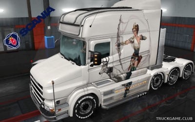 Мод "Scania T Longline Amazonka Skin" для Euro Truck Simulator 2