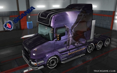 Мод "Scania T Longline Ancient Dragon Skin v2.0" для Euro Truck Simulator 2