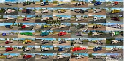 Мод "Painted bdf traffic pack by Jazzycat v3.2" для Euro Truck Simulator 2