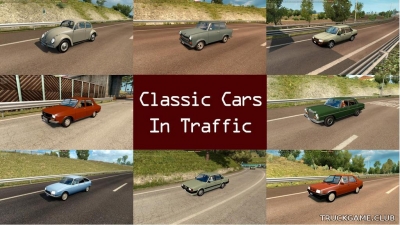 Мод "Classic cars traffic pack v1.1" для Euro Truck Simulator 2