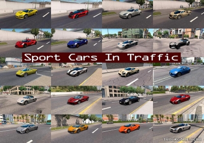 Мод "Sport Cars Traffic Pack v1.3" для American Truck Simulator