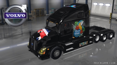 Мод "Volvo VNL 670 Tiquicia Costa Rica Skin" для American Truck Simulator