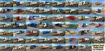 Мод "Painted truck traffic pack by Jazzycat v6.2" для Euro Truck Simulator 2