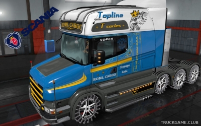 Мод "Scania T Longline ROML Cargo Skin" для Euro Truck Simulator 2