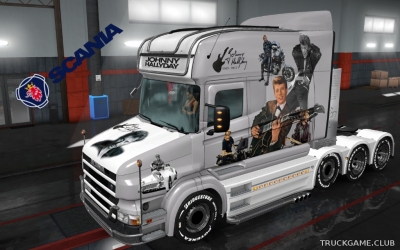 Мод "Scania T Longline Johnny Hallyday Skin" для Euro Truck Simulator 2