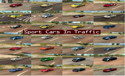 Мод "Sport Cars Traffic Pack v1.5" для Euro Truck Simulator 2