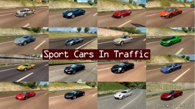 Мод "Sport Cars Traffic Pack v1.6" для Euro Truck Simulator 2