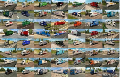 Мод "Painted bdf traffic pack by Jazzycat v3.7" для Euro Truck Simulator 2
