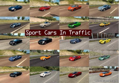 Мод "Sport Cars Traffic Pack v1.8" для Euro Truck Simulator 2