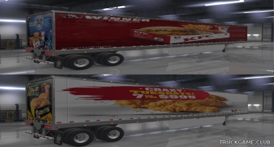 Мод "Ownership Trailer KFC Skins" для American Truck Simulator