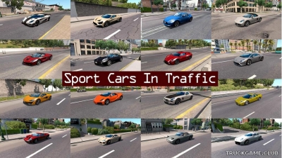 Мод "Sport Cars Traffic Pack v1.6" для American Truck Simulator