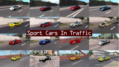 Мод "Sport Cars Traffic Pack v1.7" для American Truck Simulator
