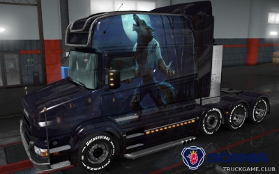 Мод "Scania T Longline Oboroten Skin v2.0" для Euro Truck Simulator 2