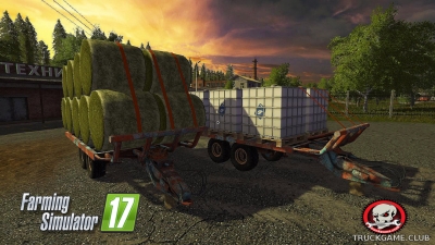Мод "T-088 Bale trailer" для Farming Simulator 2017
