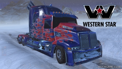 Мод "Western Star 5700 XE Optimus Prime" для American Truck Simulator