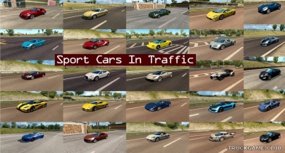 Мод "Sport Cars Traffic Pack v1.9" для Euro Truck Simulator 2