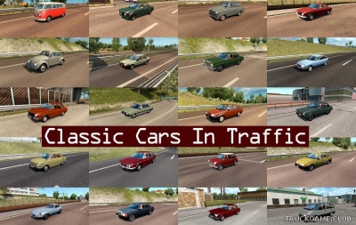 Мод "Classic cars traffic pack v1.6" для Euro Truck Simulator 2