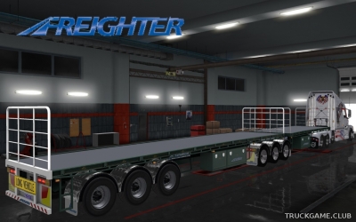 Мод "Freighter Triple Flatdeck Owned Trailer" для Euro Truck Simulator 2