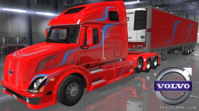 Мод "Volvo VNL 670 & Ownership Trailer Line Skin v2.0" для American Truck Simulator