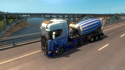 Мод "Ai Cement Mixer Trailer" для Euro Truck Simulator 2