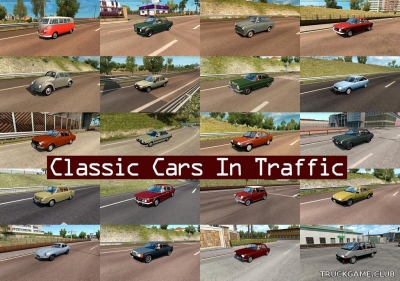 Мод "Classic cars traffic pack v1.7" для Euro Truck Simulator 2