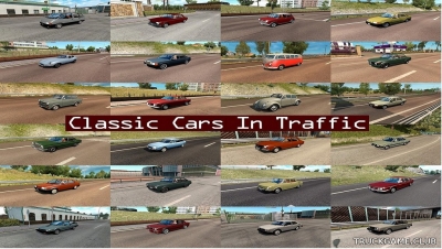Мод "Classic cars traffic pack v1.8" для Euro Truck Simulator 2