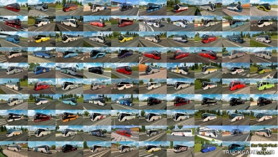 Мод "Bus traffic pack by Jazzycat v5.4" для Euro Truck Simulator 2