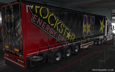 Мод "Ownership Trailer Rockstar Energy Skin" для Euro Truck Simulator 2