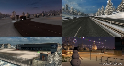 Мод "Complete Winter Mod v3.2" для Euro Truck Simulator 2