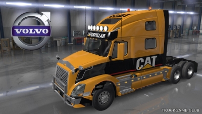 Мод "Volvo VNL CAT Skins" для American Truck Simulator