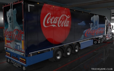Мод "Ownership Trailer Coca-Cola Bear Skin" для Euro Truck Simulator 2