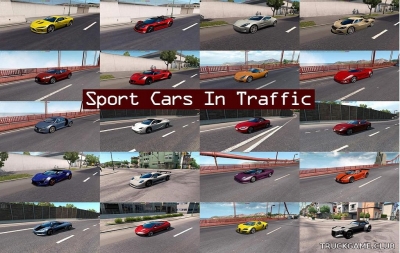 Мод "Sport Cars Traffic Pack v2.2" для Euro Truck Simulator 2
