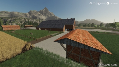 Мод "Placeable Hof mit Kuhstall und Weide v2.0" для Farming Simulator 2019