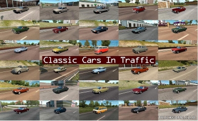 Мод "Classic cars traffic pack v2.1" для Euro Truck Simulator 2