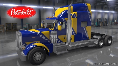 Мод "Peterbilt 389 Bosnian Flag Skin" для American Truck Simulator