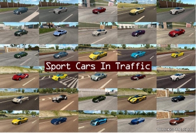 Мод "Sport Cars Traffic Pack v2.5" для Euro Truck Simulator 2