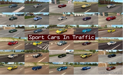Мод "Sport Cars Traffic Pack v2.4" для Euro Truck Simulator 2