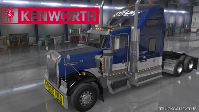 Мод "Kenworth W900 Dyson Racing Skin & Trailer" для American Truck Simulator