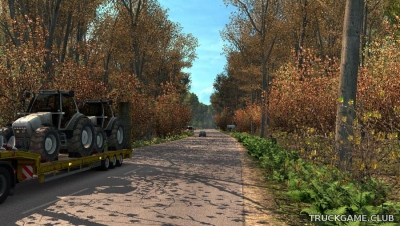 Мод "Early Autumn Weather Mod v5.7" для Euro Truck Simulator 2