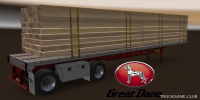 Мод "Great Dane Flatbed Freight" для American Truck Simulator