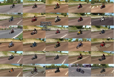 Мод "Motorcycle traffic pack by Jazzycat v2.2" для Euro Truck Simulator 2
